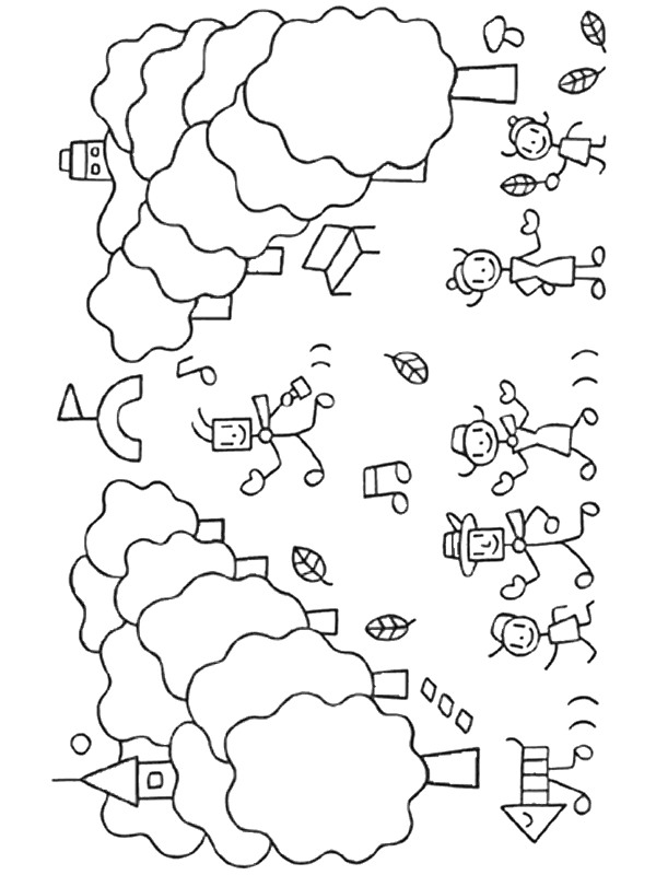 Plansa de colorat cu Toamna 79 158